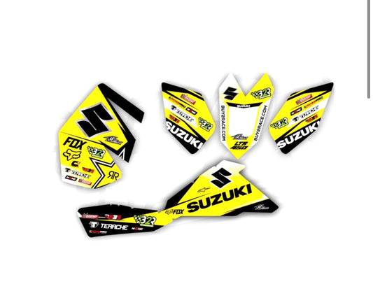 Kit adhesivos Suzuki LTR 450 amarillo