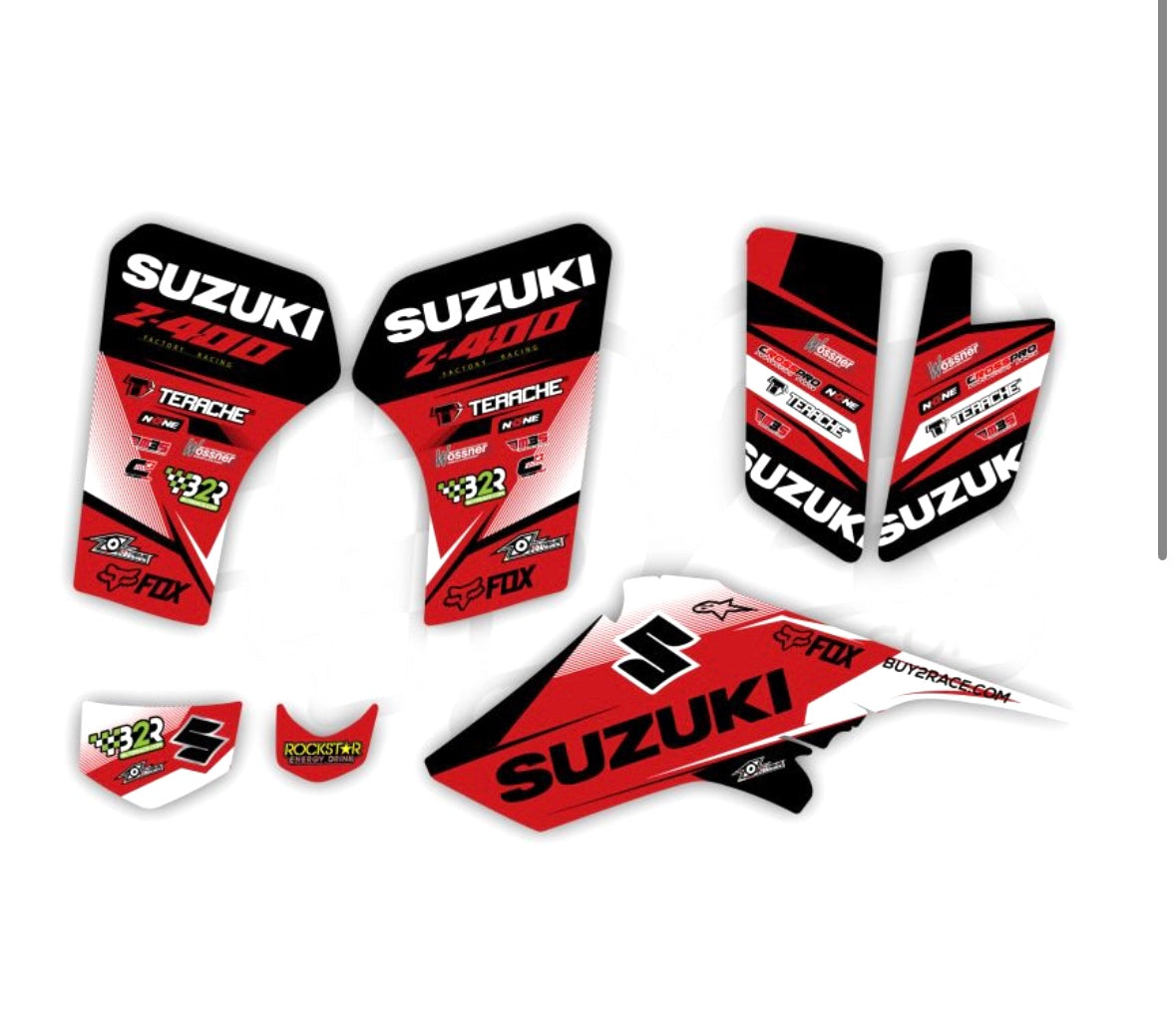 Kit adhesivos Suzuki LTZ 400 rojo