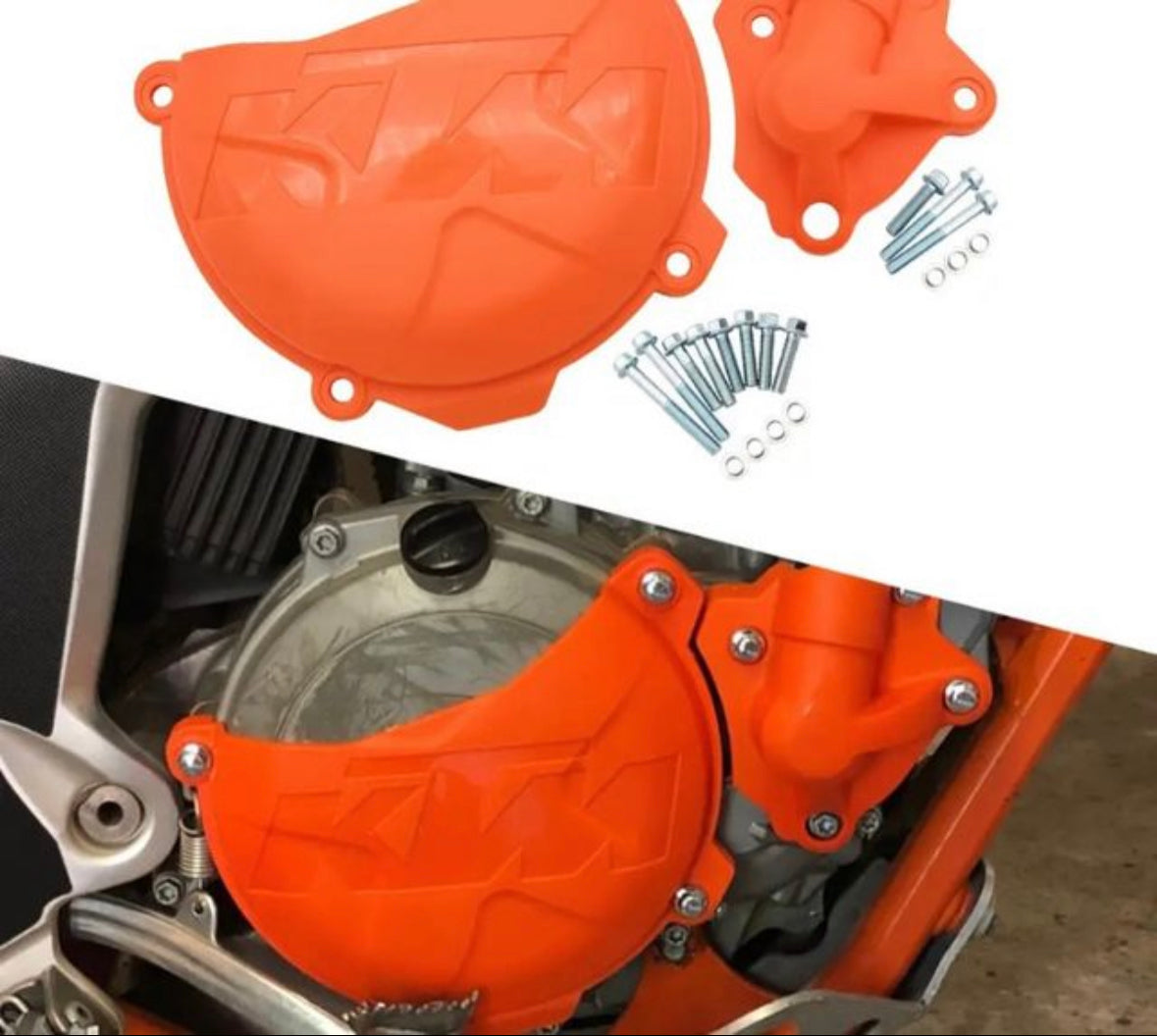 Protector tapa de embrague y bomba de agua ktm