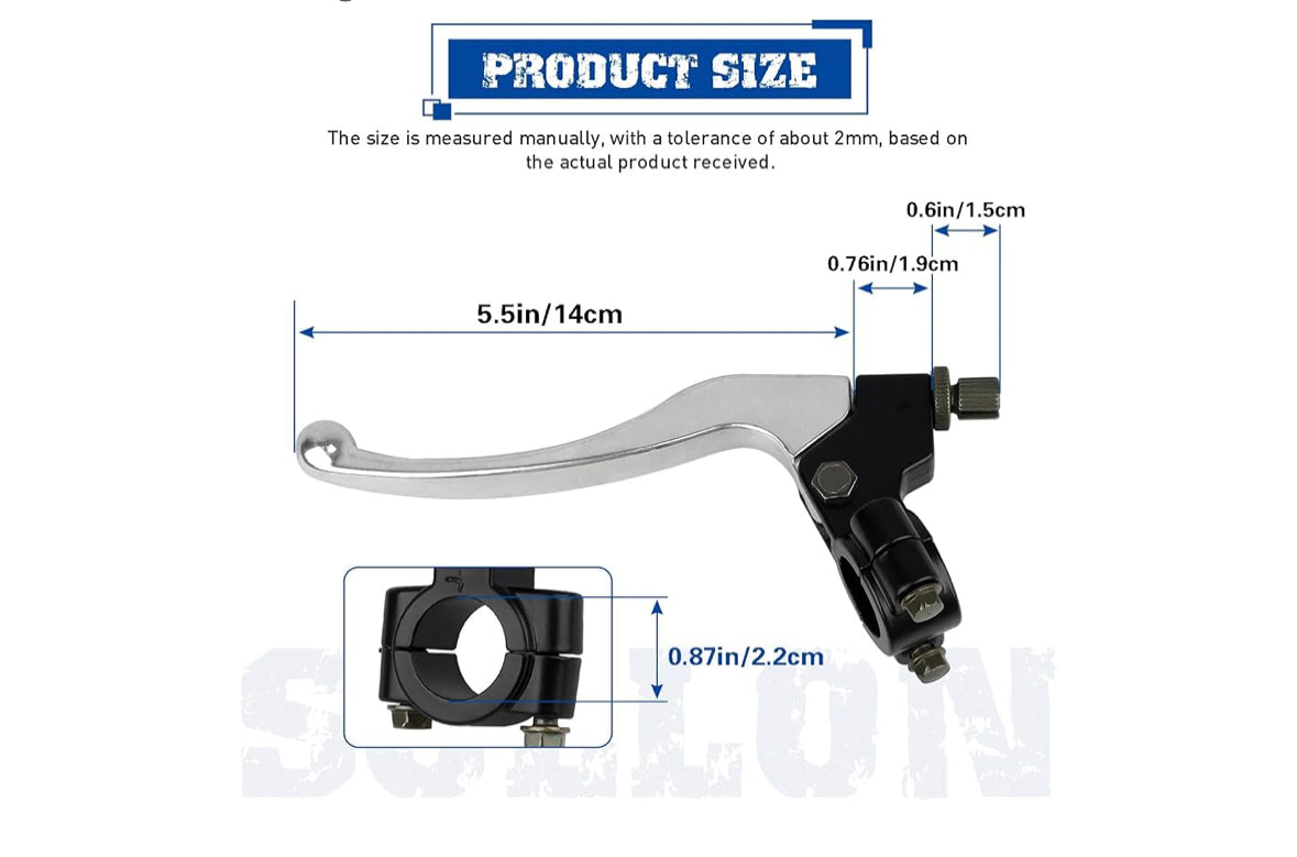 Soporte + maneta embrague universal 22mm