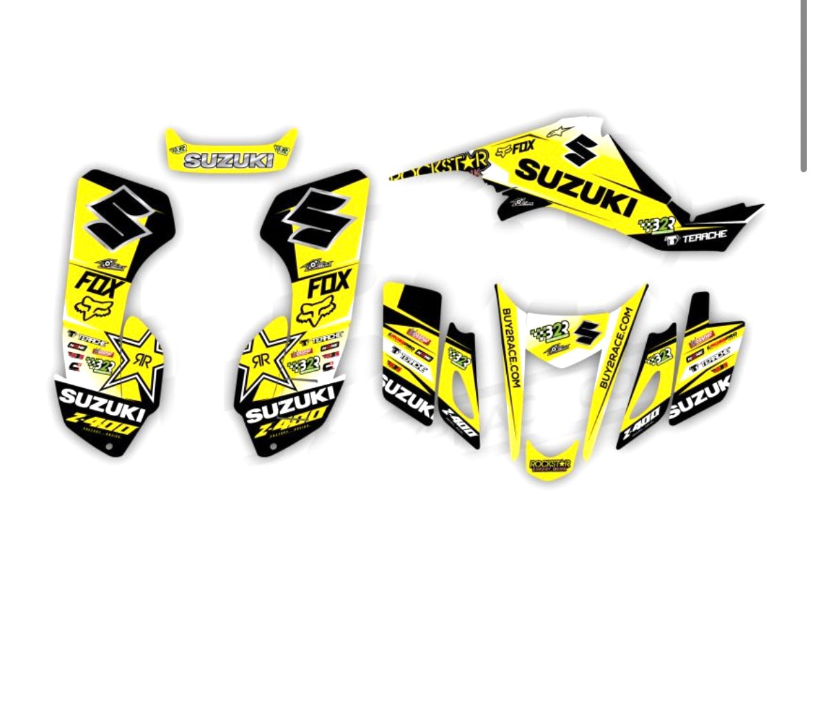 Kit adhesivos recubrimiento completo SUZUKI LTZ 400 amarillo