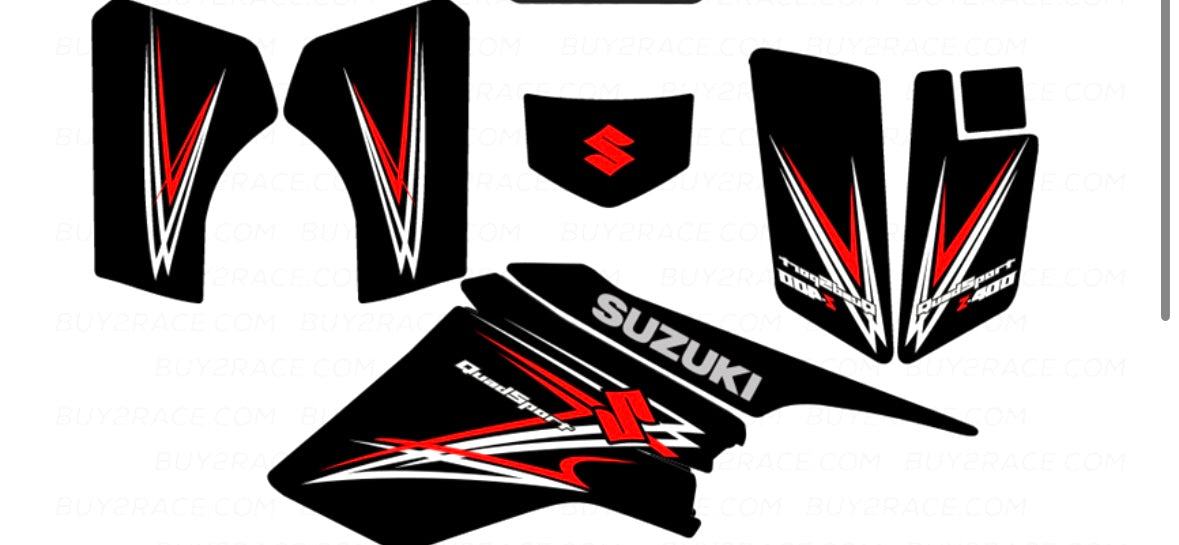 Kit adhesivos rojo SUZUKI LTZ 400